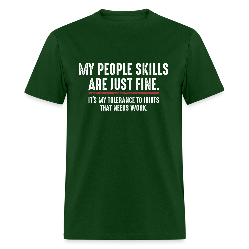 My People Skills Are Just Fine Funny Men's Classic T-Shirt - forest green