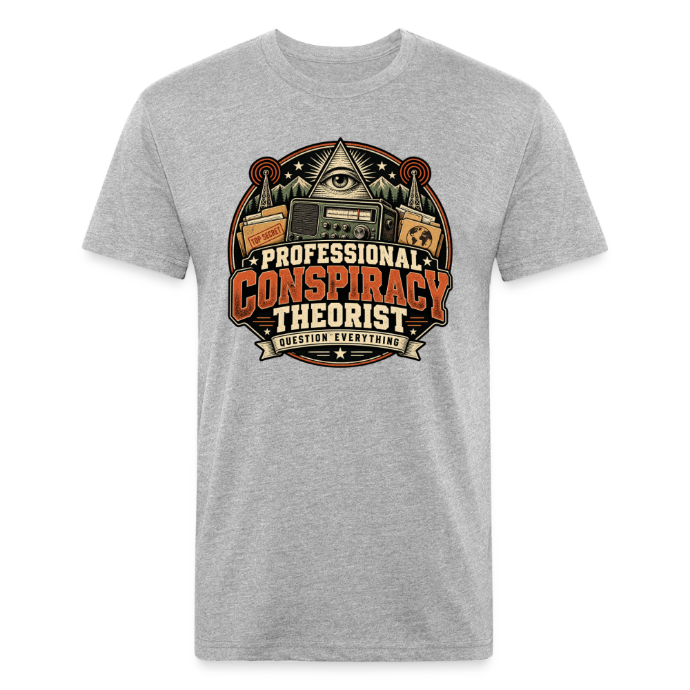 Professional Conspiracy Theorist – Men’s Fitted Graphic T-Shirt - heather gray