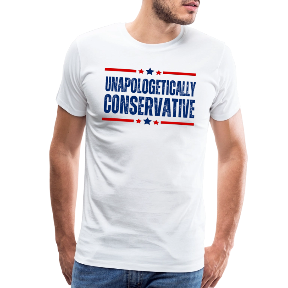 Unapologetically Conservative Men's Premium T-Shirt - white