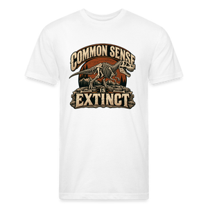 Common Sense Is Extinct – Men’s Fitted Graphic T-Shirt - white