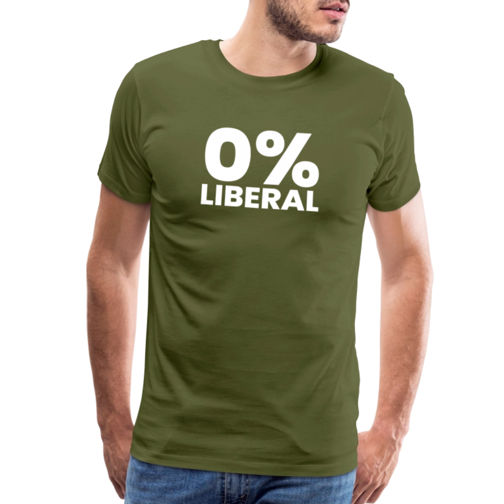 0% Liberal Men's Premium T-Shirt - olive green