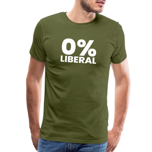0% Liberal Men's Premium T-Shirt - olive green