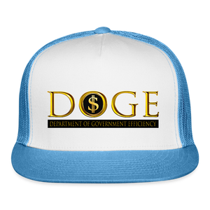 DOGE Department of Government Efficiency Trucker Hat - white/blue