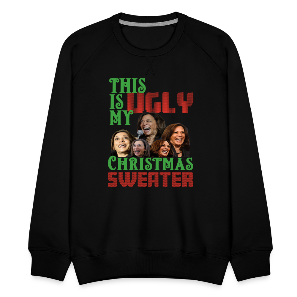 This Is My Ugly Christmas Sweater Funny Kamala Men’s Premium Sweatshirt - black