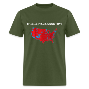 This is MAGA Country Unisex Classic T-Shirt - military green