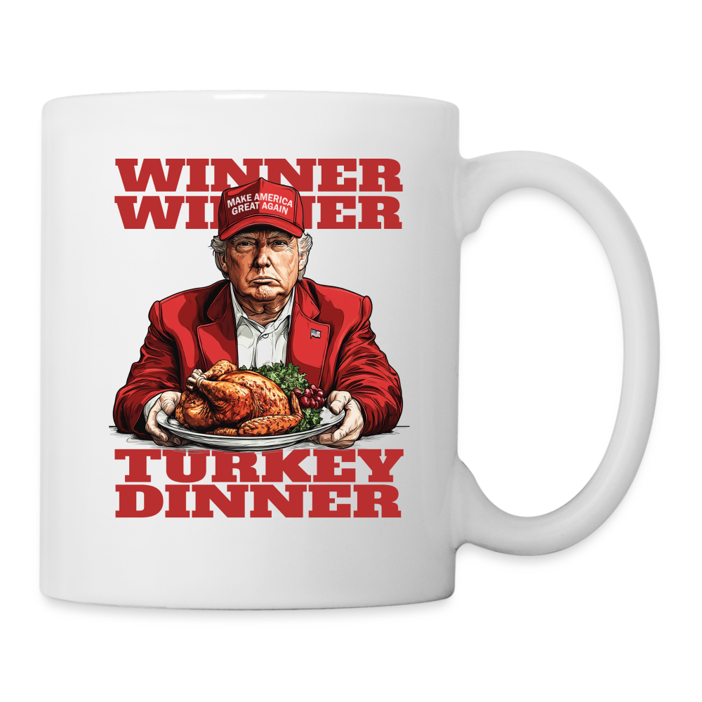 Donald Trump - Winner Winner Turkey Dinner Thanksgiving Coffee/Tea Mug - white