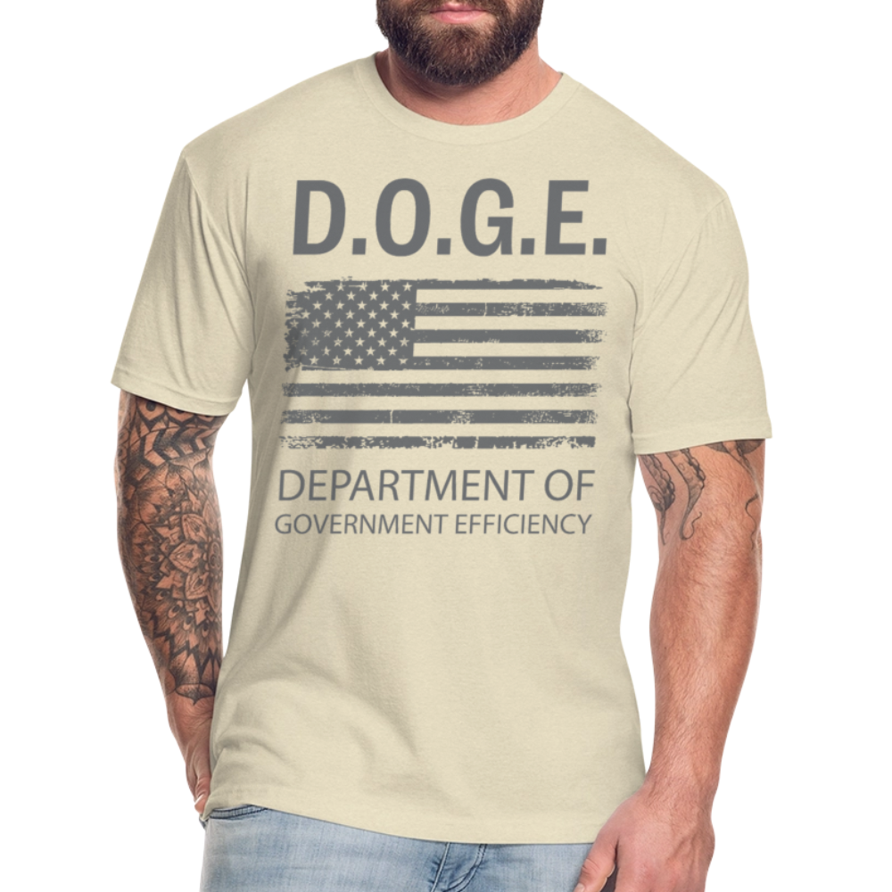 DOGE, Department of Government Efficiency Fitted Cotton/Poly T-Shirt by Next Level - heather cream