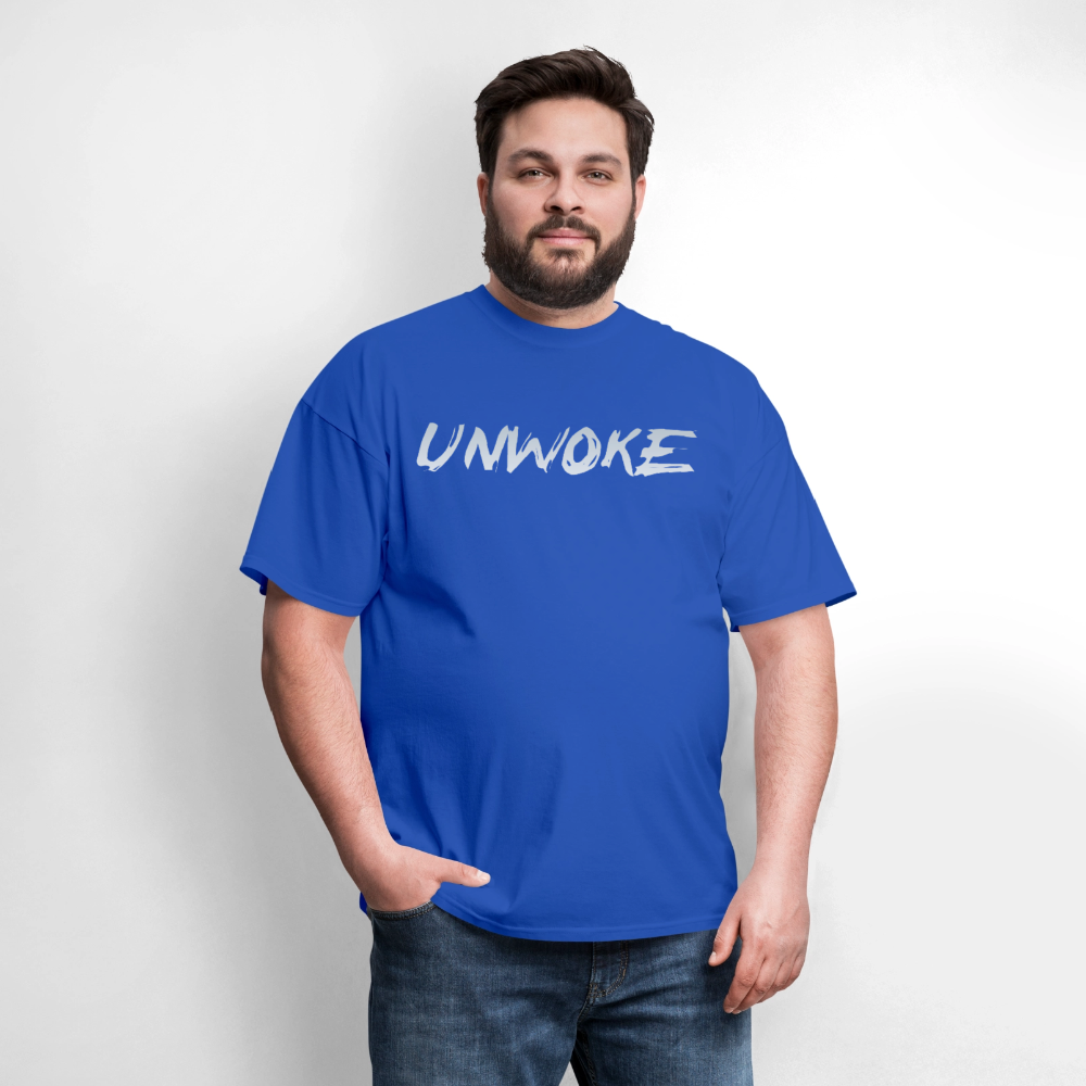 UNWOKE - Anti Woke Classic T-Shirt - royal blue