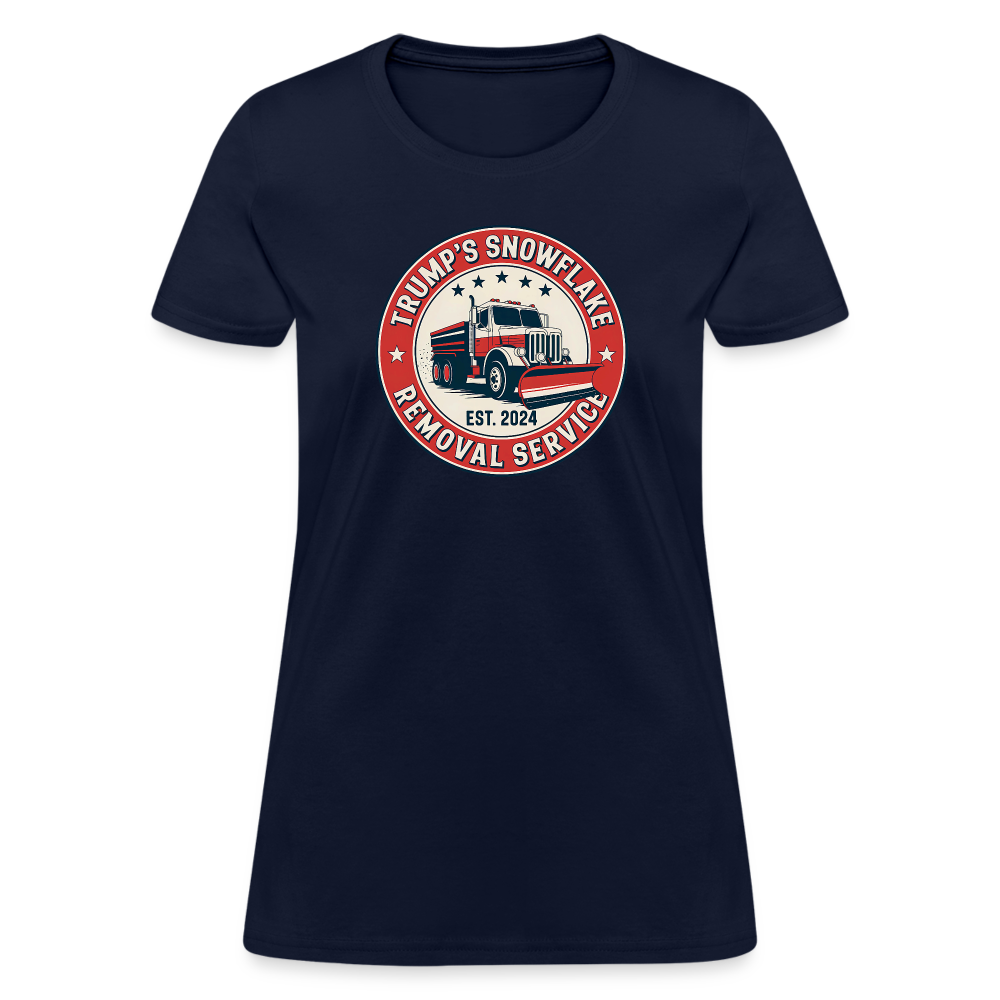 Trump's Snowflake Removal Service (Retro 2024) Women's T-Shirt - navy