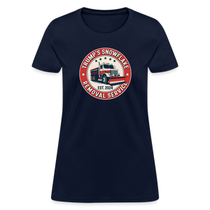 Trump's Snowflake Removal Service (Retro 2024) Women's T-Shirt - navy