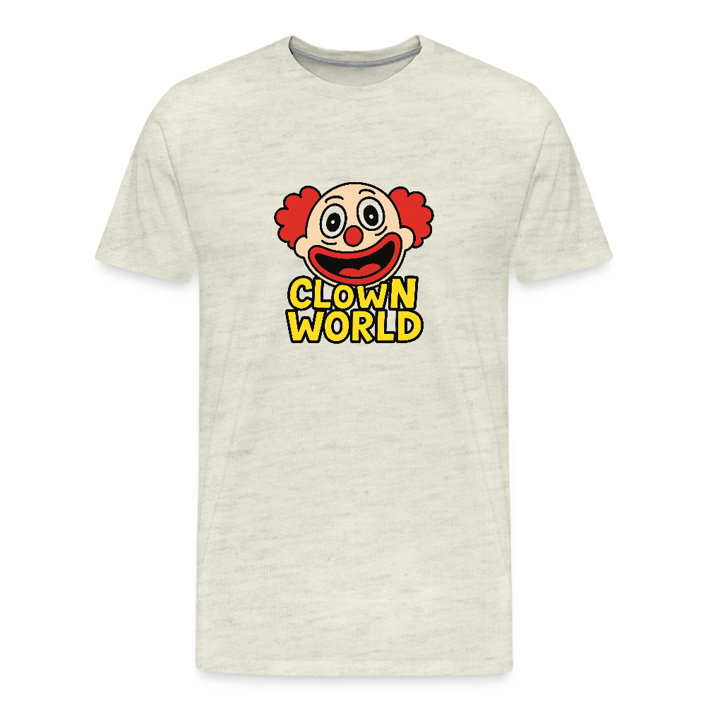 Clown World Funny Rebrand Men's Premium T-Shirt - heather oatmeal