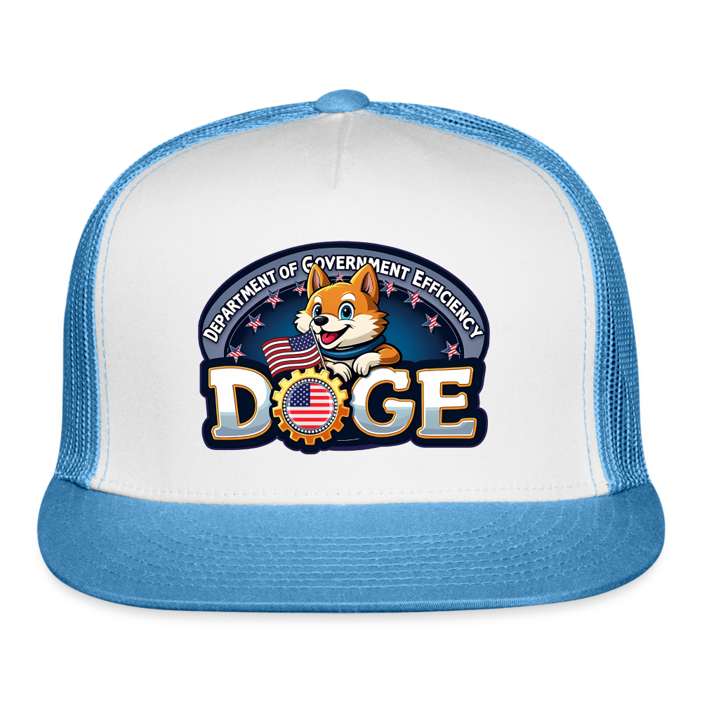 DOGE Trucker Hat - white/blue