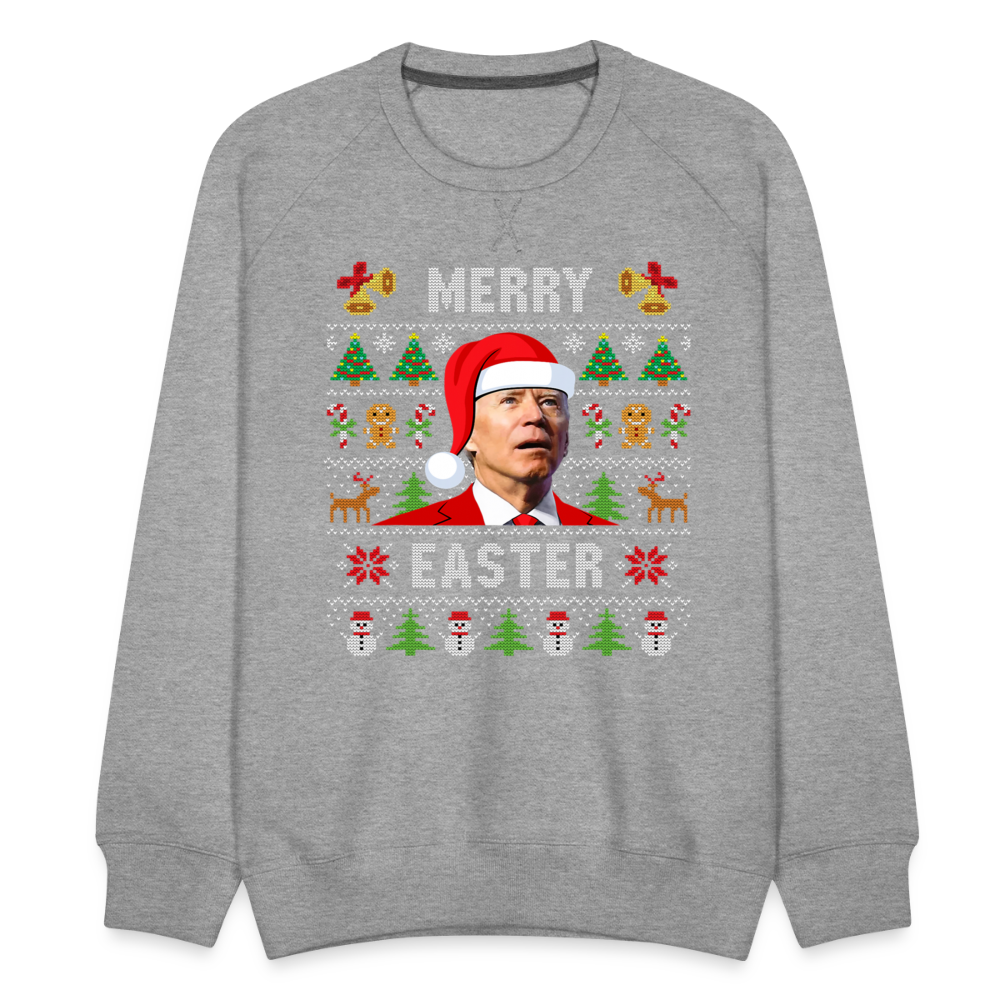 Funny Joe Biden Christmas Men’s Premium Sweatshirt - heather grey