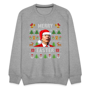 Funny Joe Biden Christmas Men’s Premium Sweatshirt - heather grey