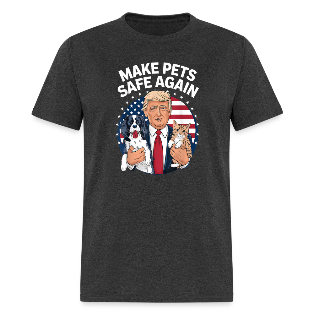 Make Pets Safe Again Trump Funny Classic T-Shirt - heather black