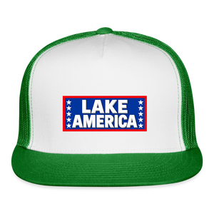Lake America Trucker Hat - white/kelly green