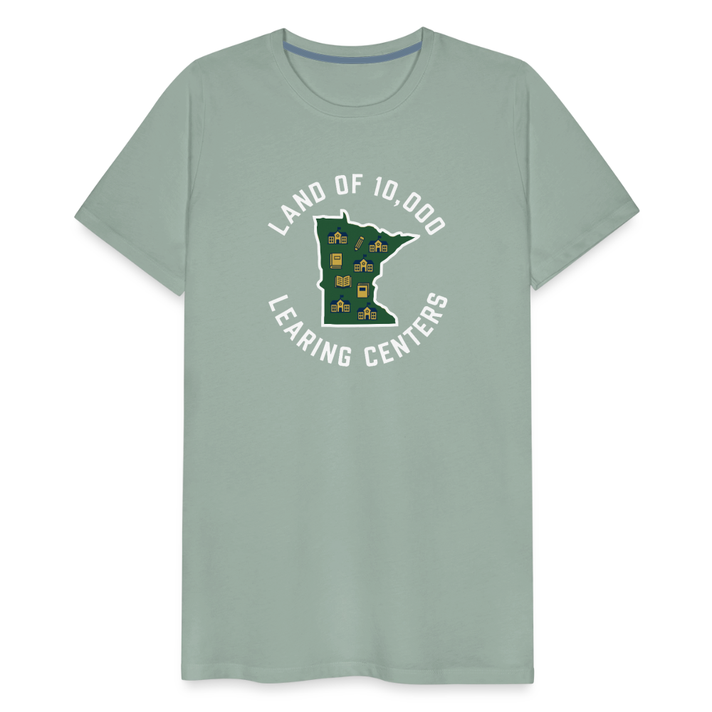 Land of 10,000 Learning Centers Funny Men's Premium T-Shirt - steel green