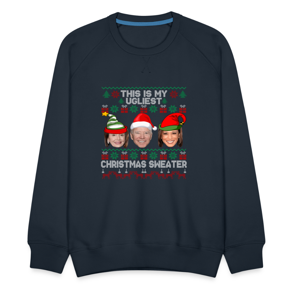 This Is My Ugliest Christmas Sweater Men’s Premium Sweatshirt - navy