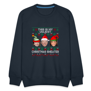 This Is My Ugliest Christmas Sweater Men’s Premium Sweatshirt - navy