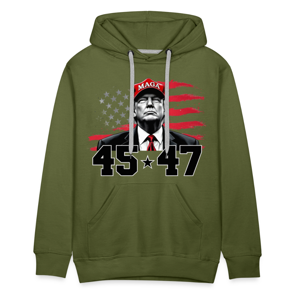 45 47 Trump Men’s Premium Hoodie - olive green