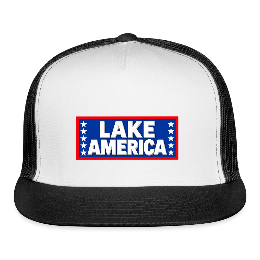 Lake America Trucker Hat - white/black