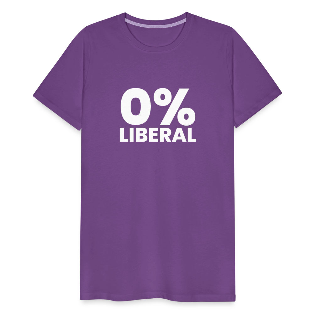 0% Liberal Men's Premium T-Shirt - purple