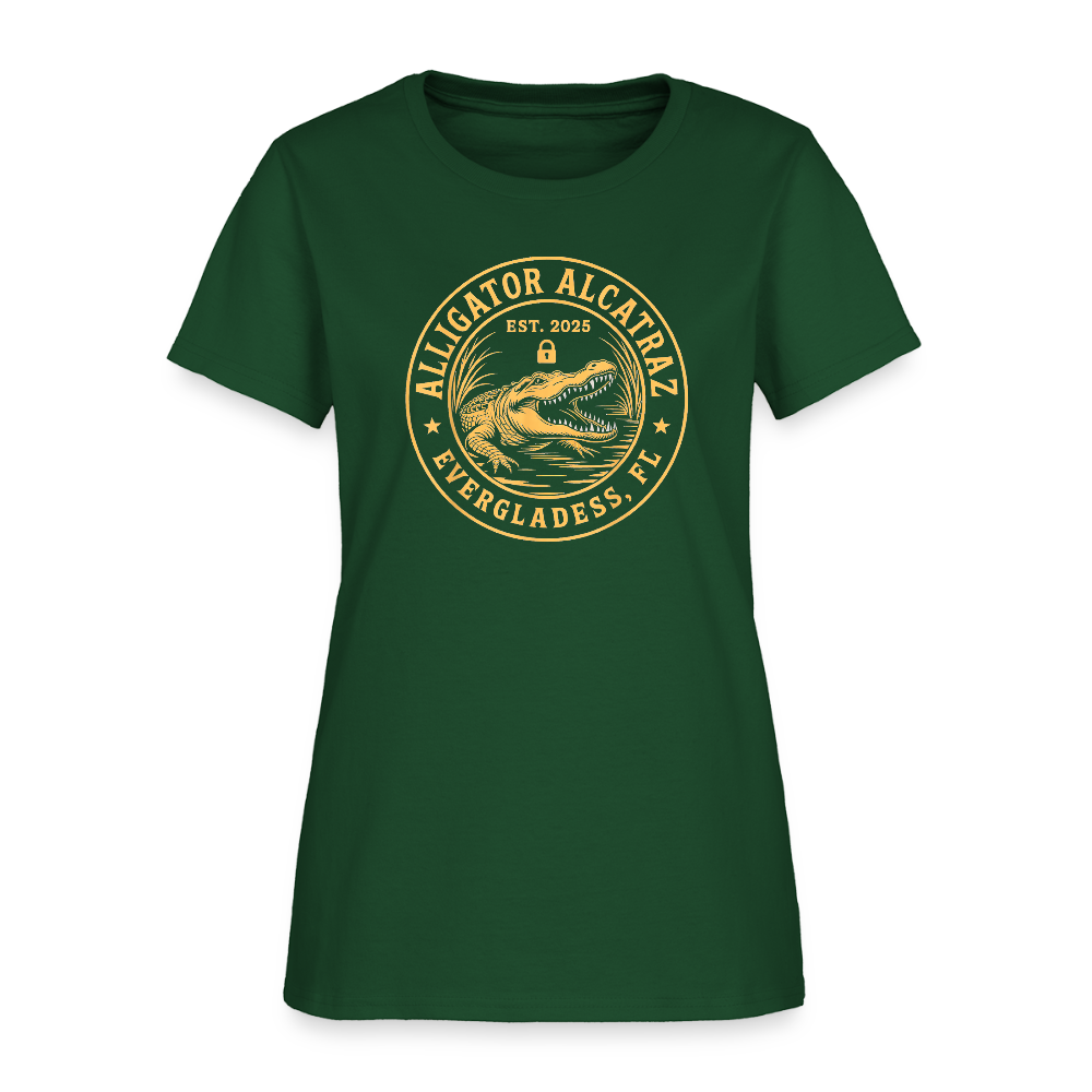 Alligator Alcatraz Women's T-Shirt - forest green
