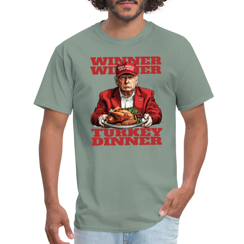 Donald Trump - Winner Winner Turkey Dinner Thanksgiving Classic T-Shirt - sage