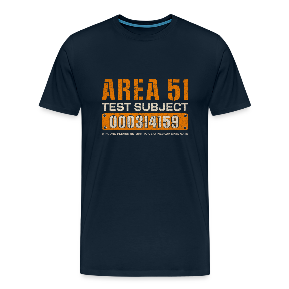 Area 51 Test Subject Men's Premium T-Shirt - deep navy