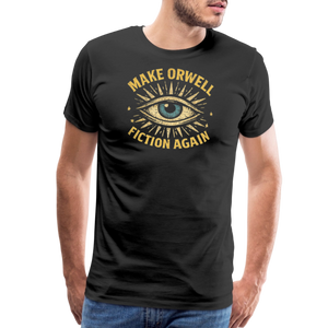 Make Orwell Fiction Again Men's Premium T-Shirt - black