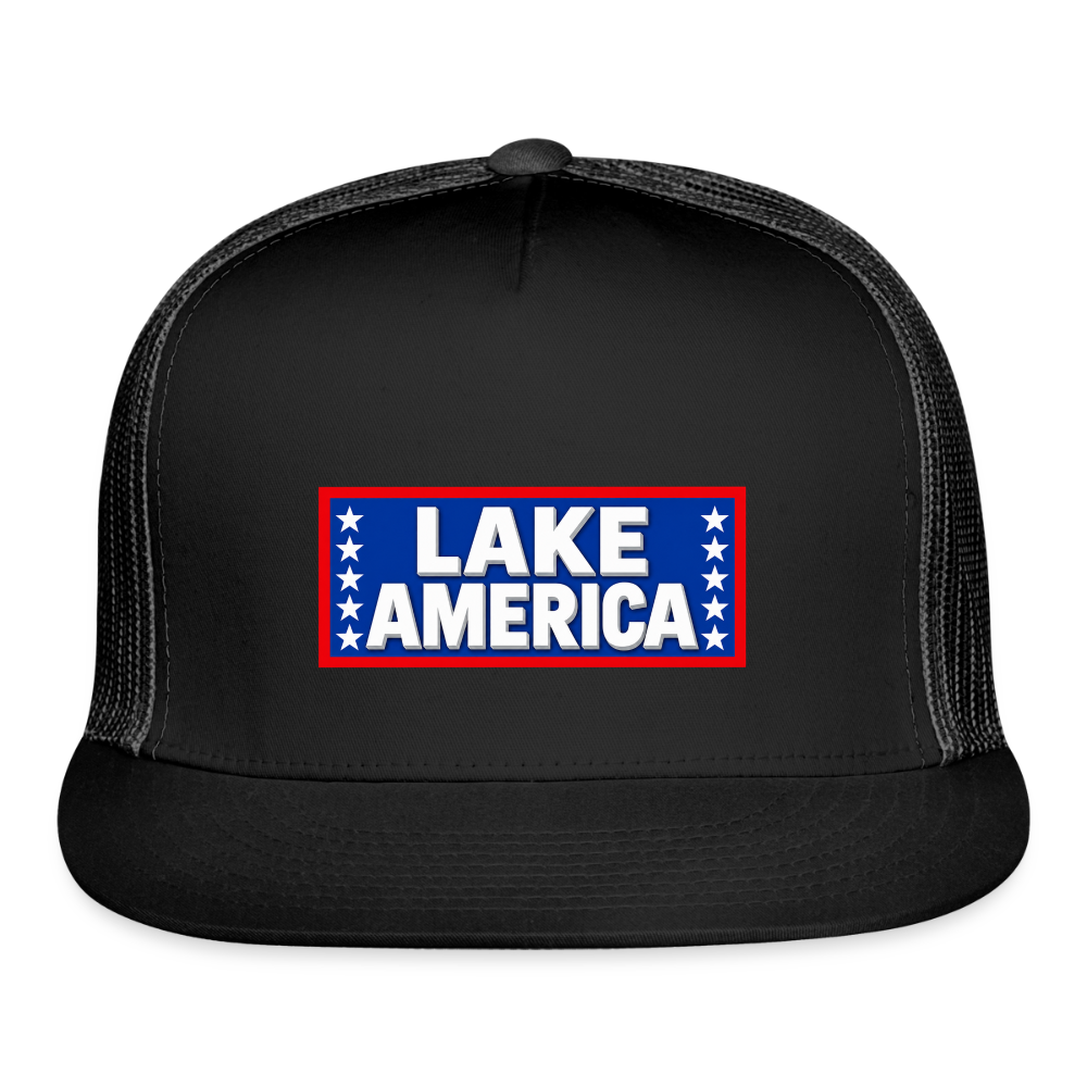 Lake America Trucker Hat - black/black