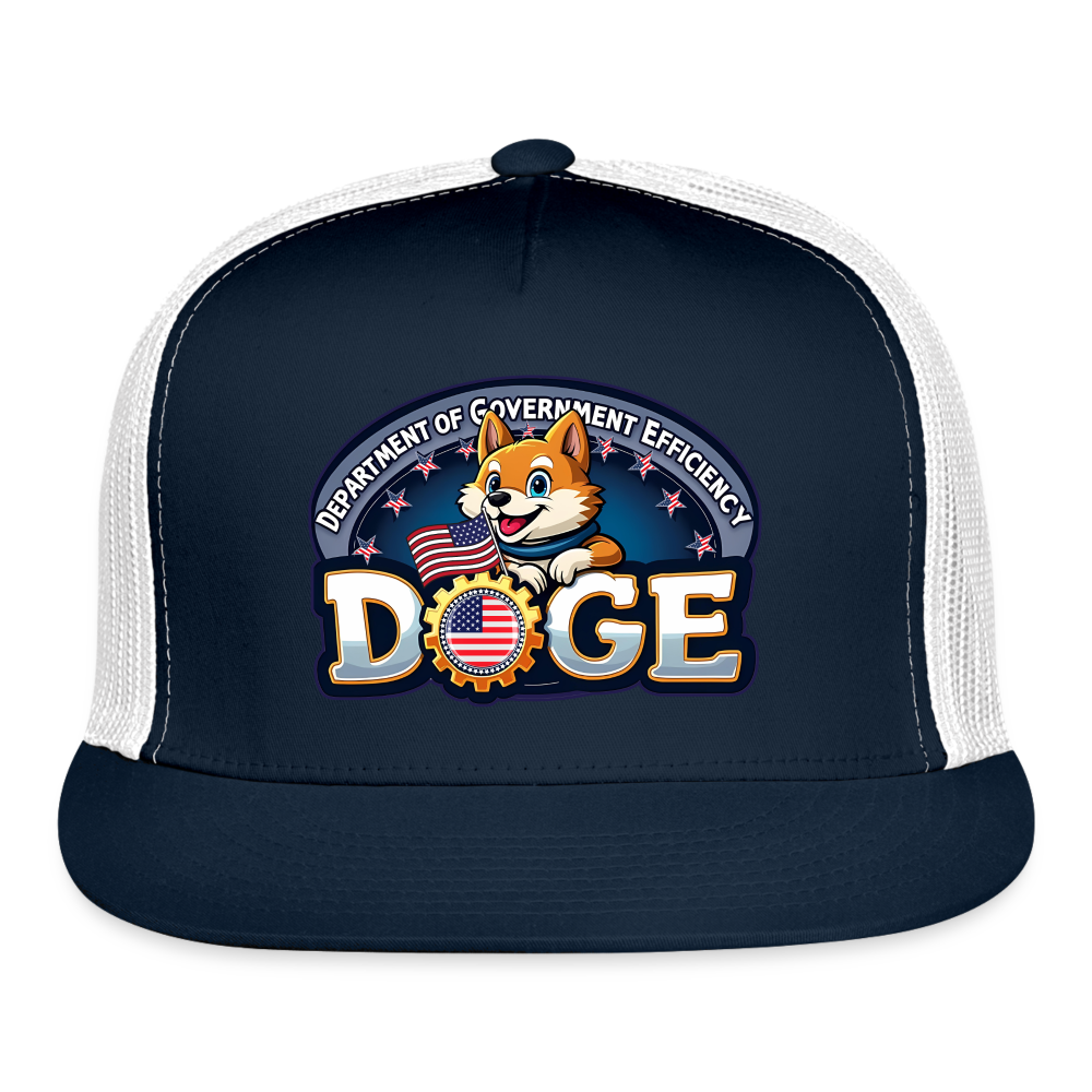 DOGE Trucker Hat - navy/white