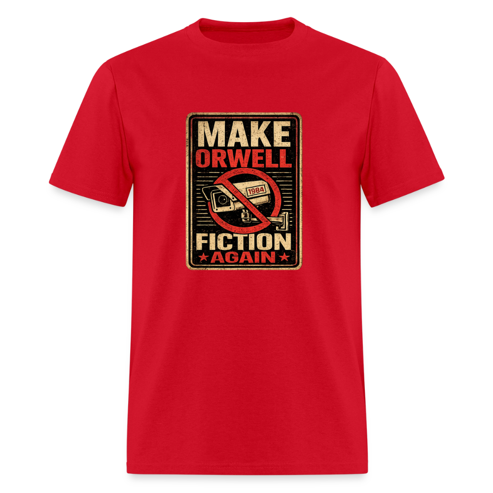 Make Orwell Fiction Again Men's T-Shirt - red