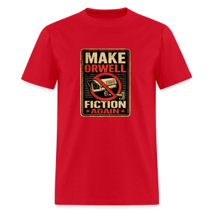 Make Orwell Fiction Again Men's T-Shirt - red