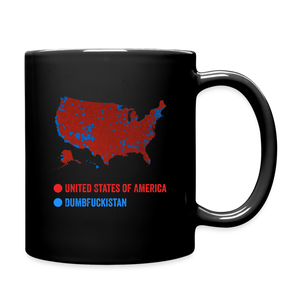 Election Map United States of America & Dumbfuckistan Funny Full Color Mug - black