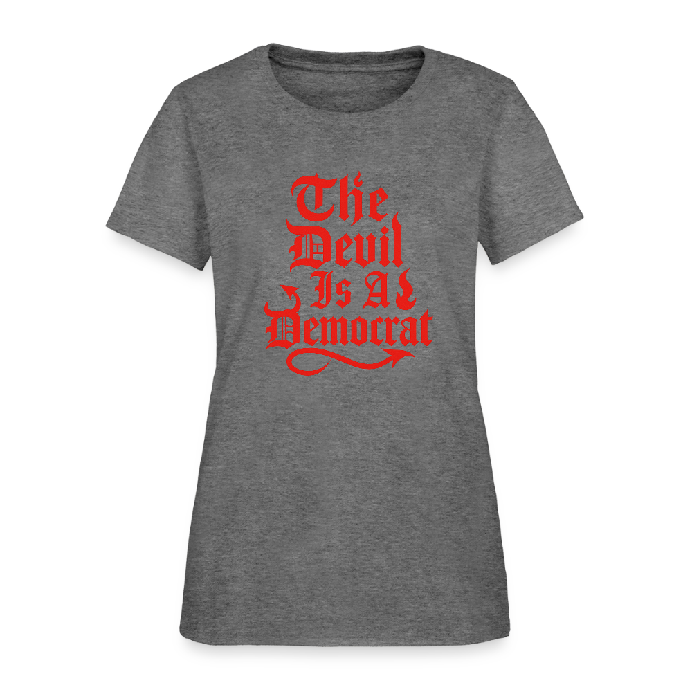 The Devil Is A Democrat Women's T-Shirt - graphite heather