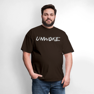 UNWOKE - Anti Woke Classic T-Shirt - brown