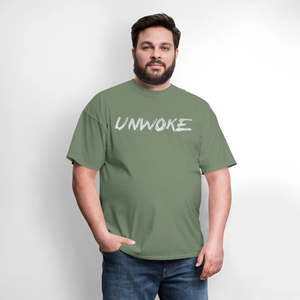 UNWOKE - Anti Woke Classic T-Shirt - military green