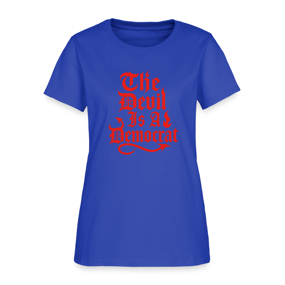 The Devil Is A Democrat Women's T-Shirt - royal blue