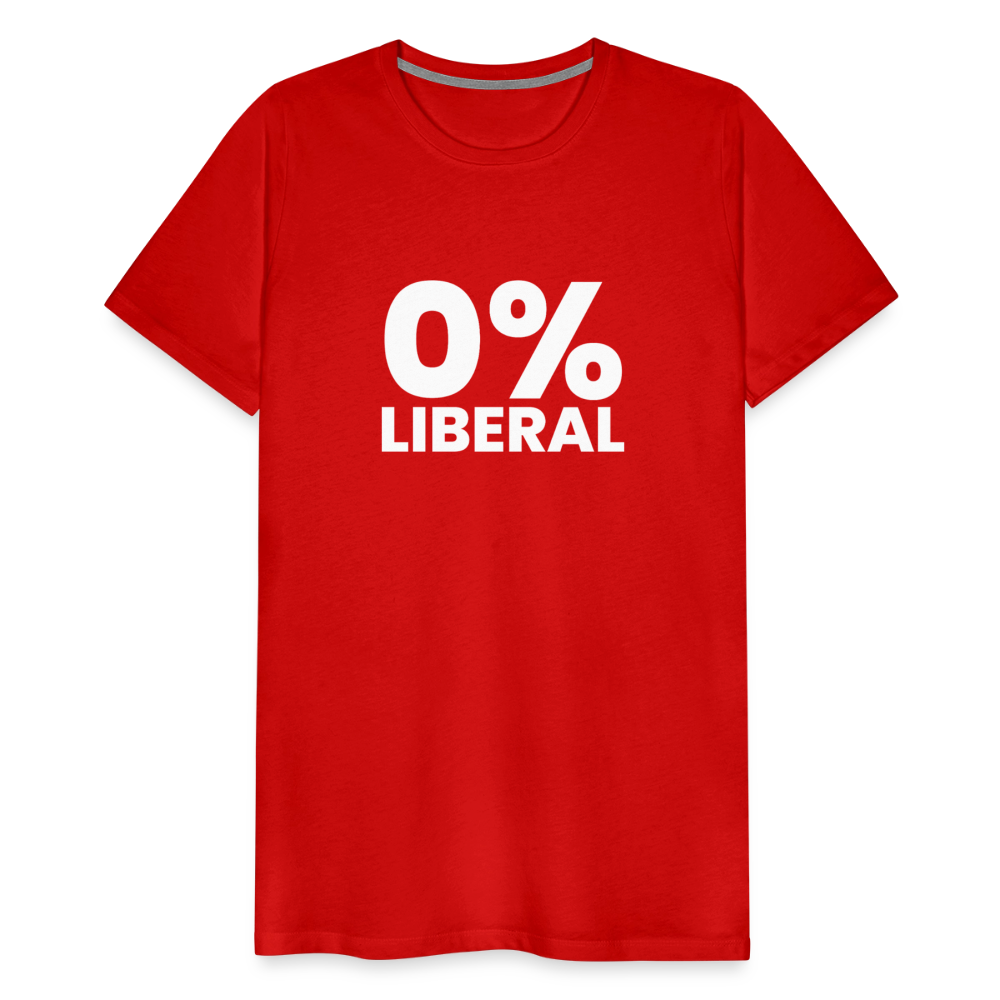 0% Liberal Men's Premium T-Shirt - red