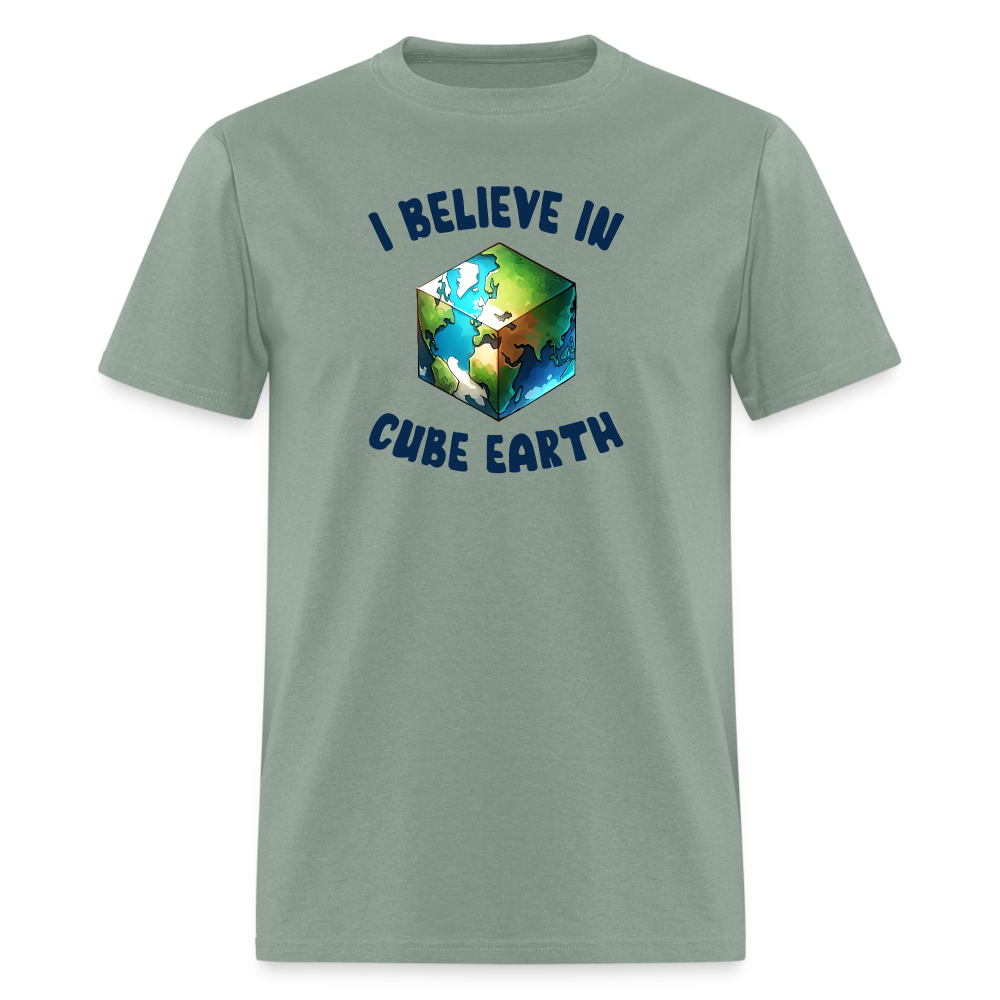 I Believe In Cube Earth Unisex Classic T-Shirt - sage