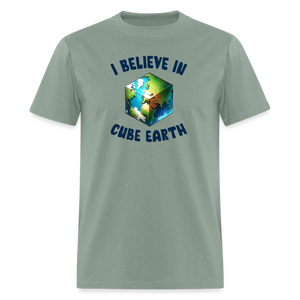 I Believe In Cube Earth Unisex Classic T-Shirt - sage