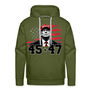 45 47 Trump Men’s Premium Hoodie - olive green