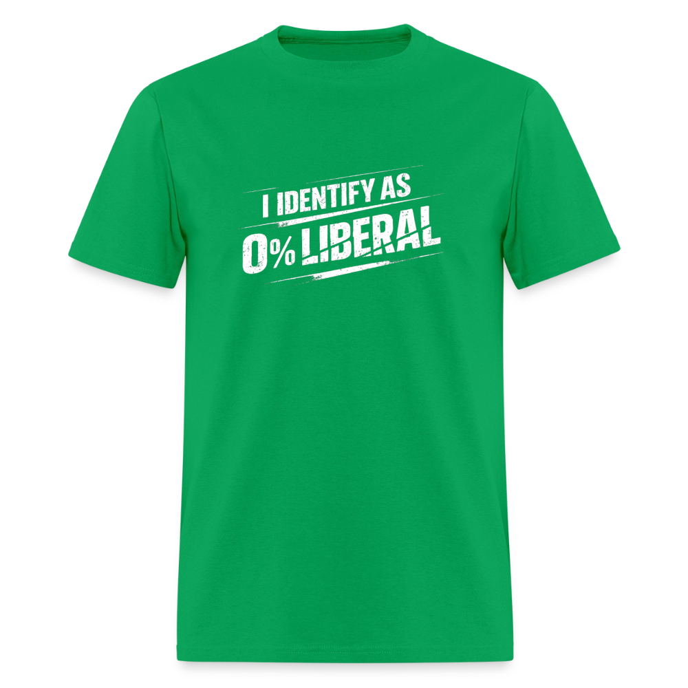 I Identify as 0% Liberal Classic Men’s T-Shirt - bright green