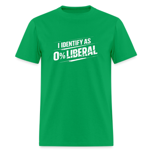 I Identify as 0% Liberal Classic Men’s T-Shirt - bright green