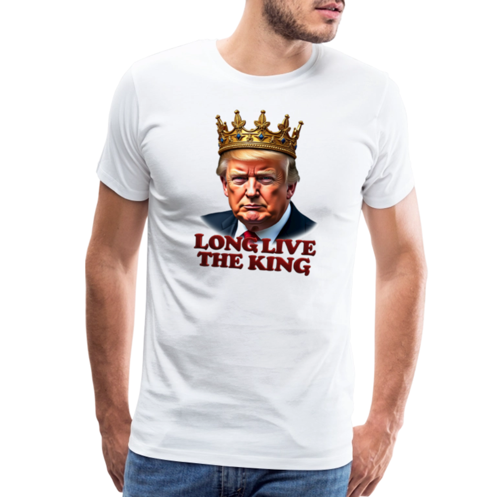 Donald Trump "Long Live The King" Men's Premium T-Shirt - white