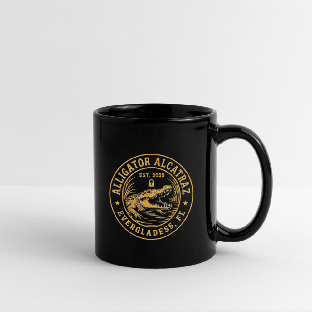 Alligator Alcatraz Full Color Mug - black