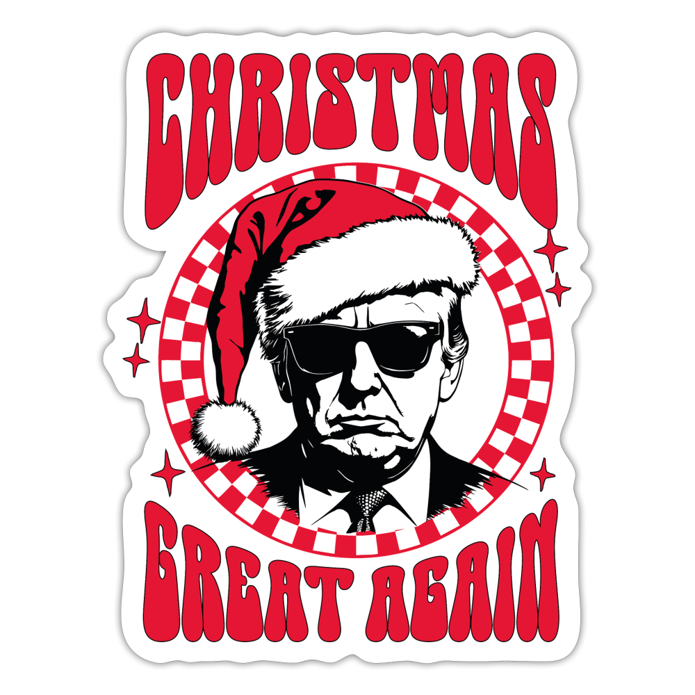 Christmas Great Again Sticker - white matte