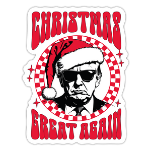 Christmas Great Again Sticker - white matte