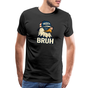 Funny Bruh Patriotic Eagle Men's Premium T-Shirt - black